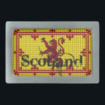 Scotland Standard Flag Rectangular Belt Buckle<br><div class="desc">Digital woven texture added to Scotland Standard flag</div>