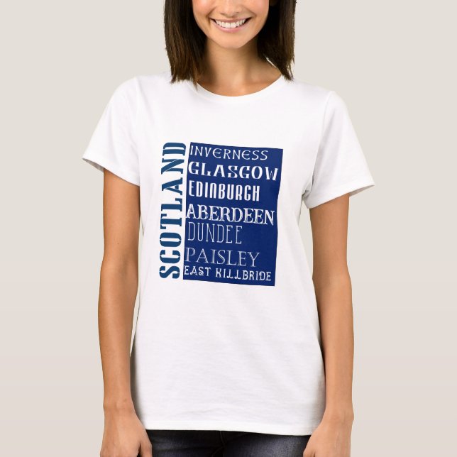 Scotland Subway Word Art T-Shirt (Front)