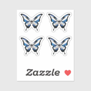 Scotland Swallowtail Butterfly Flag Sticker