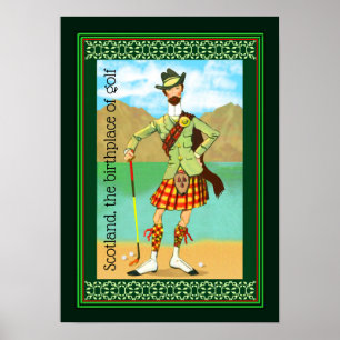 Scotland, The Birthplace of Golf Poster