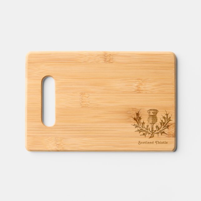 Scotland Thistle Engraved Cutting Board (Front)