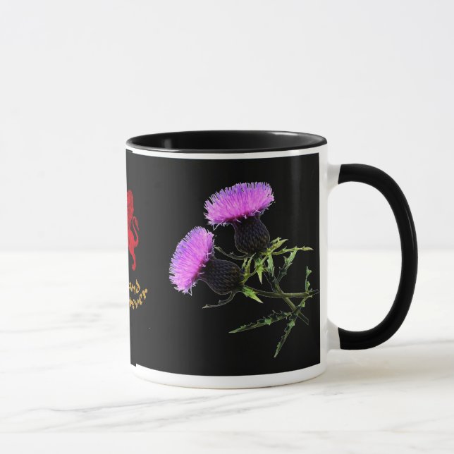 Scotland, Thistle flower andrews  flag Mug (Right)