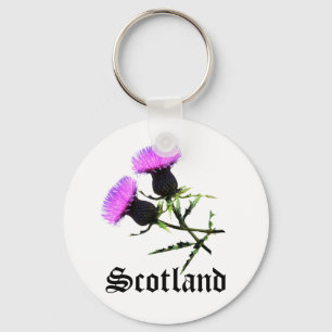 Scotland, thistle keychain