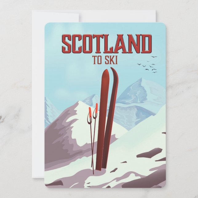 Scotland To Ski vintage travel poster (Front)