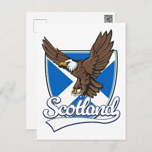 Scotland travel logo holiday postcard