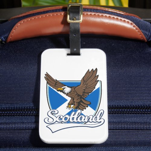 Scotland travel logo luggage tag