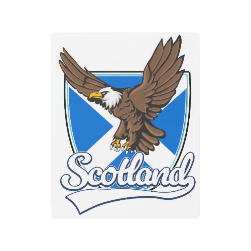 Scotland travel logo metal print