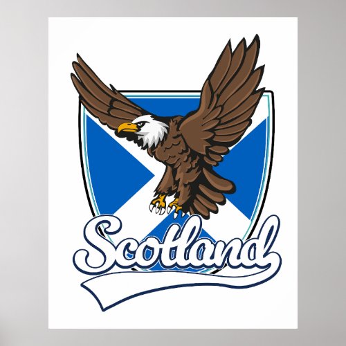 Scotland travel logo poster