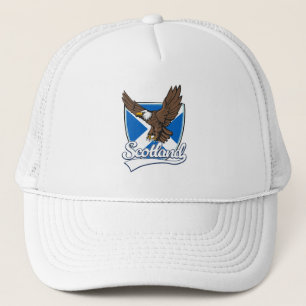 Scotland travel logo trucker hat