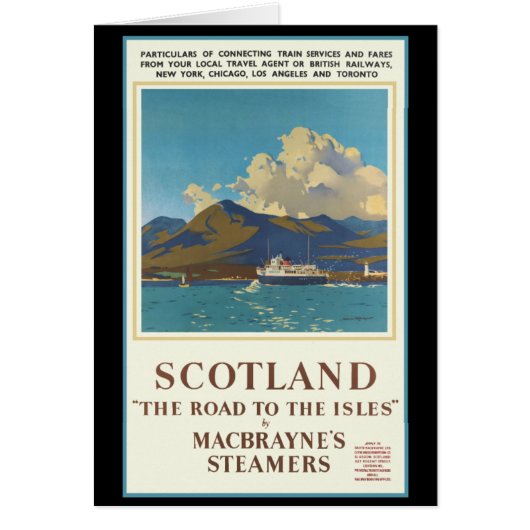 Scotland Travel Poster Cards (Front)