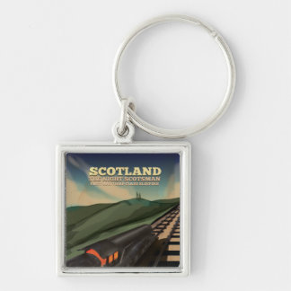 Scotland Travel Poster Keychain