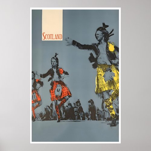 Scotland Travel Poster Scottish Art Vintage Print