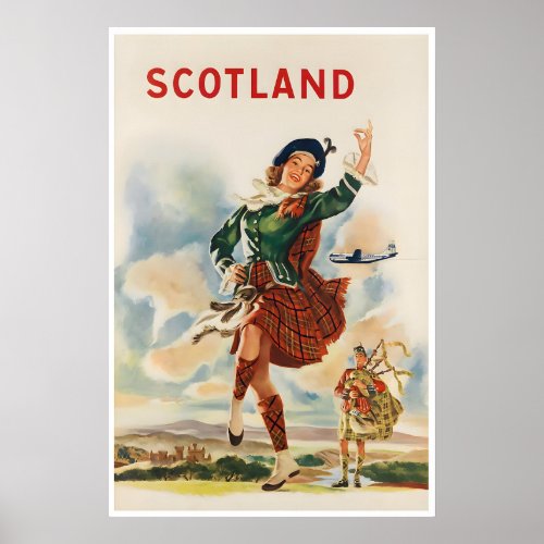 Scotland Travel Poster Scottish Art World Traveler