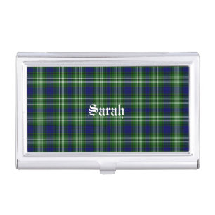 Scotland Tweedside District Tartan Personalized Business Card Case