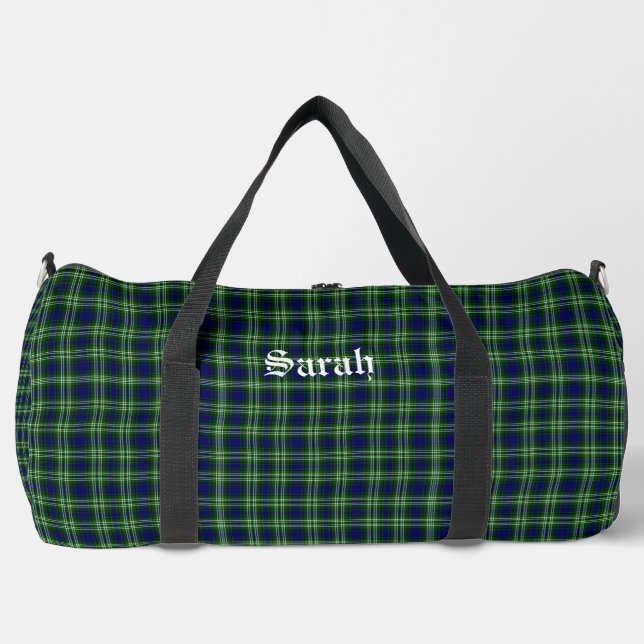 Scotland Tweedside District Tartan Personalized Duffle Bag (Front)