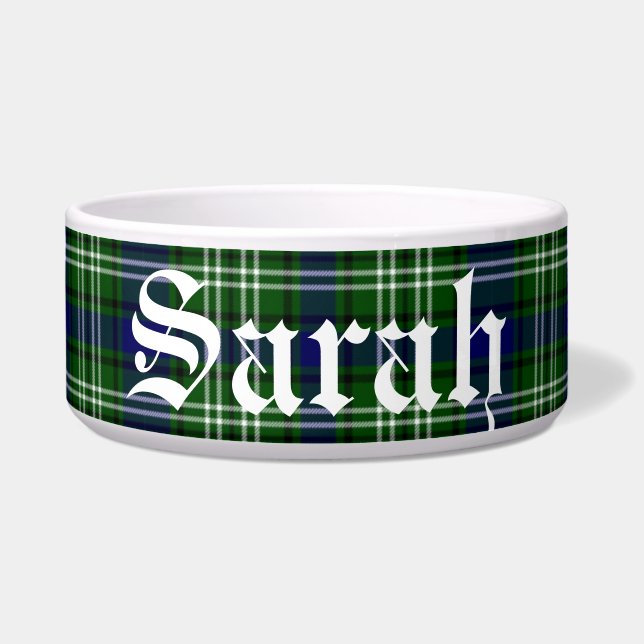 Scotland Tweedside District Tartan Pet Bowl (Front)