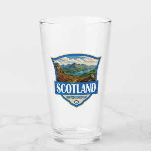 Scotland United Kingdom Illustration Retro Badge Glass