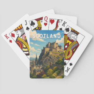 Scotland United Kingdom Illustration Travel Art Poker Cards