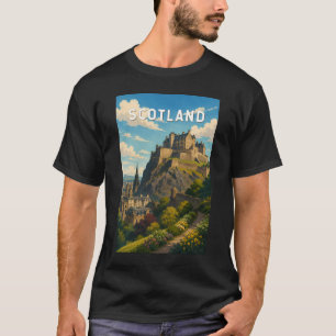 Scotland United Kingdom Illustration Travel Art T-Shirt