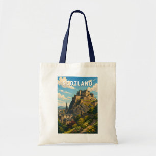 Scotland United Kingdom Illustration Travel Art Tote Bag