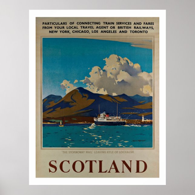 Scotland United Kingdom - Vintage Travel Posters (Front)