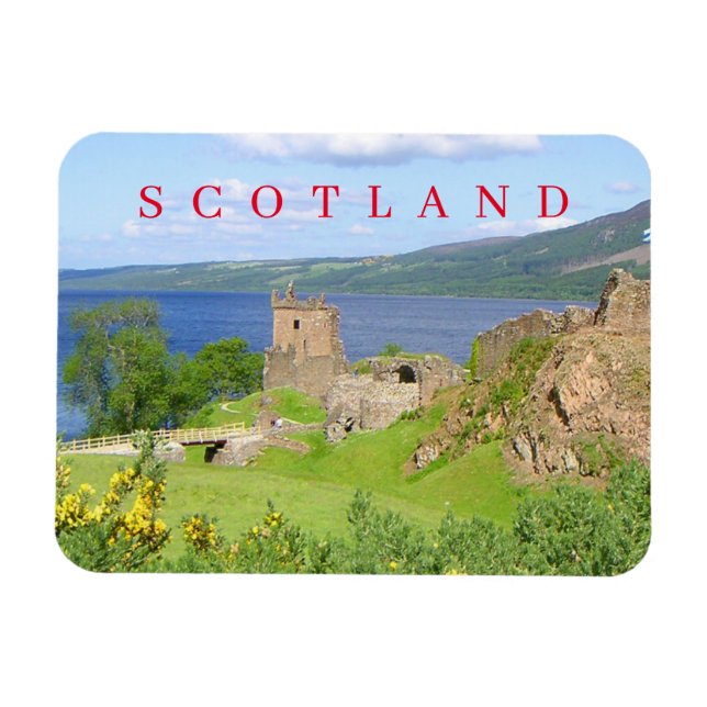 Scotland Urquhart Castle view fridge magnet (Horizontal)