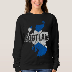 Scotland Vintage Scottish Flag Map Pride Sweatshirt