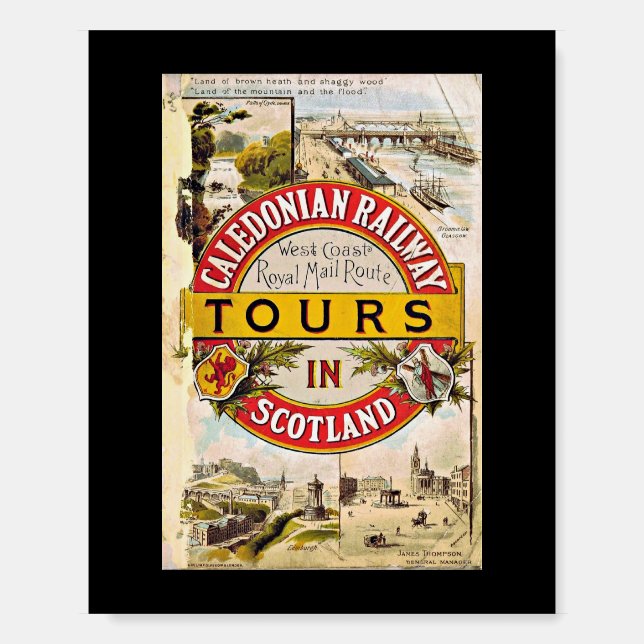 Scotland vintage travel poster (Back)