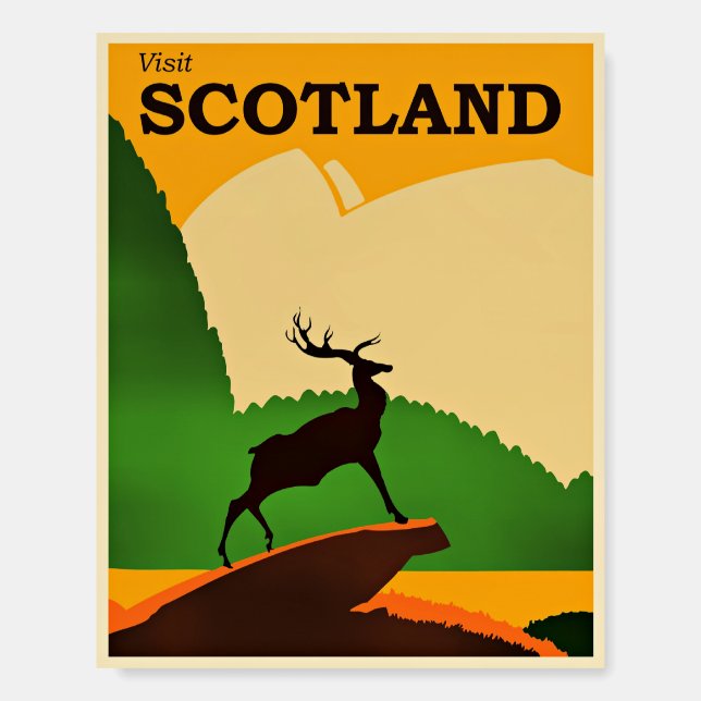Scotland vintage travel poster (Back)