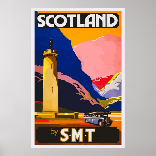 Scotland Vintage Travel Poster