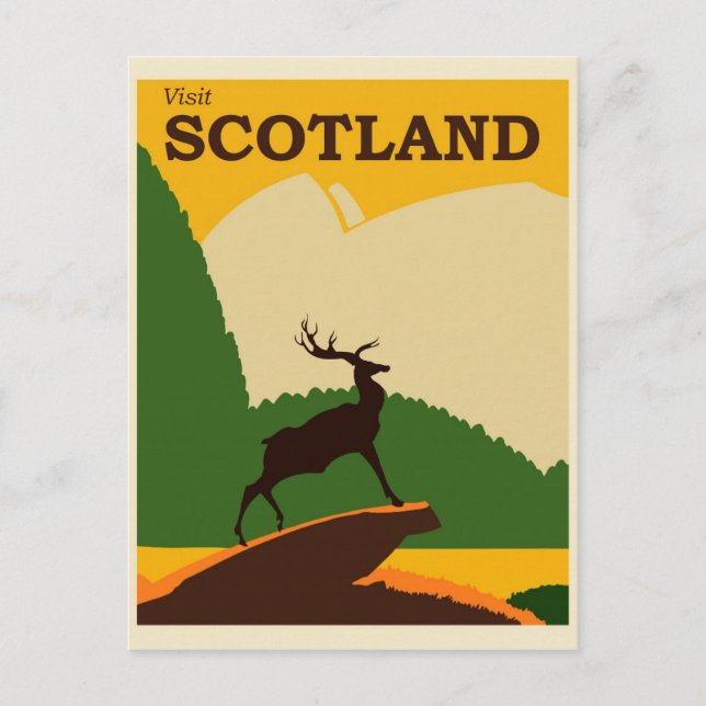 Scotland Vintage Travel Poster Postcard (Front)