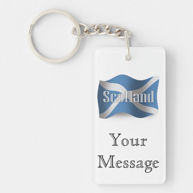 Scotland Waving Flag Keychain (Front)