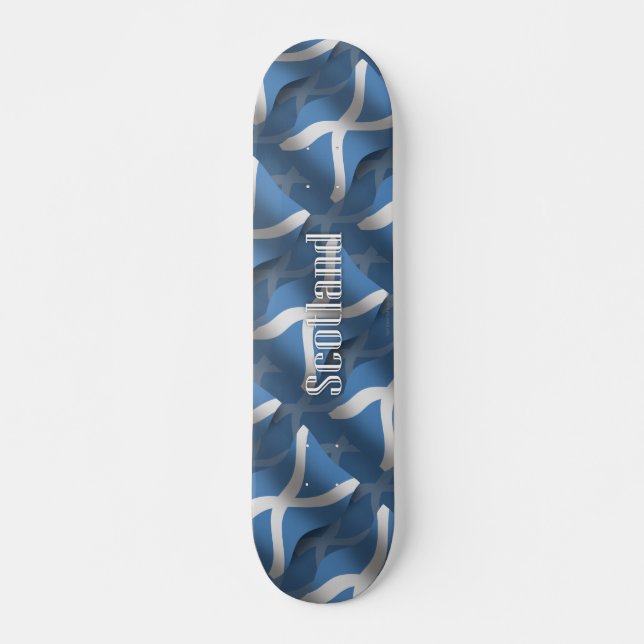 Scotland Waving Flag Skateboard Deck (Front)