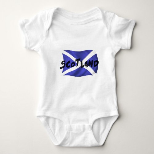 Scotland Wavy Flag Baby Bodysuit