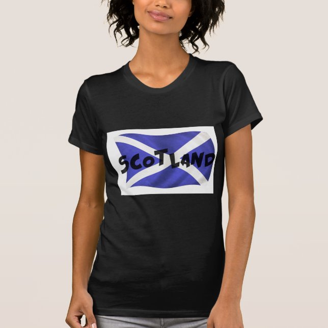 Scotland Wavy Flag T-Shirt (Front)