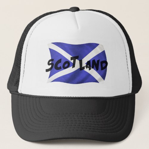 Scotland Wavy Flag Trucker Hat