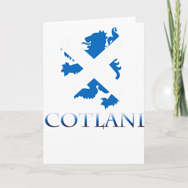 SCOTLAND with creeping lion Card (Front)