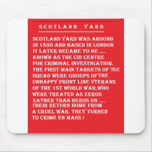Scotland Yard the history of it London England Mouse Pad