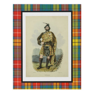Scotland's Buchanan Clansman Faux Canvas Print