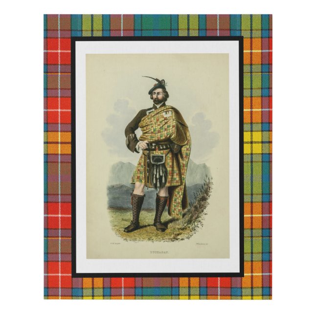 Scotland's Buchanan Clansman Faux Canvas Print (Front)
