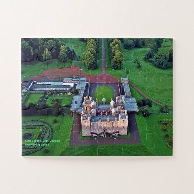 Scotland's Drumlanrig Castle Scott & Douglas Clans Jigsaw Puzzle (Horizontal)