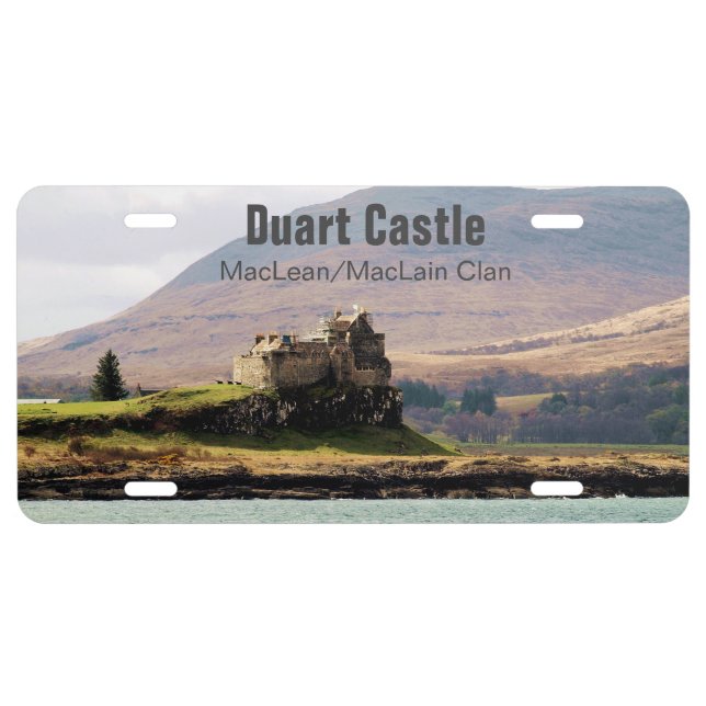 Scotland's Duart Castle MacLean Clan License Plate (Front)