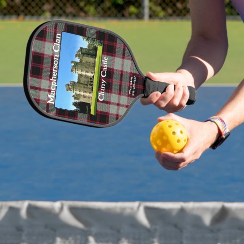 Scotlands Macpherson Clans Cluny Castle Tartan Pickleball Paddle