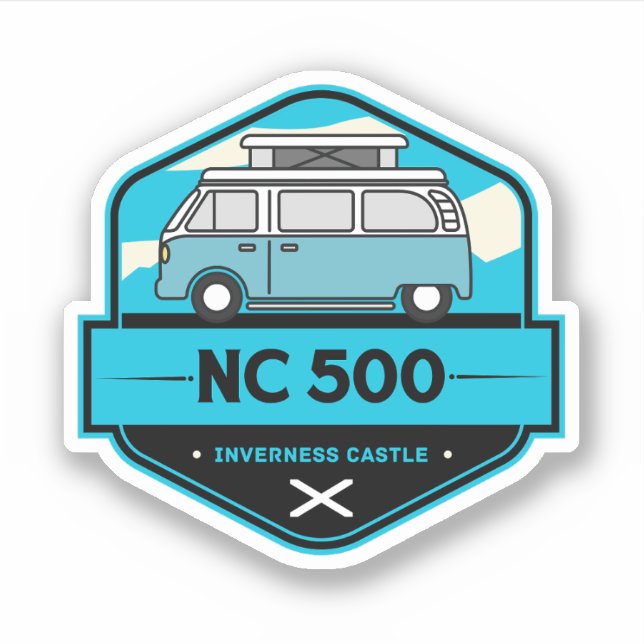 Scotland's North Coast 500 carvan route Sticker (Front)