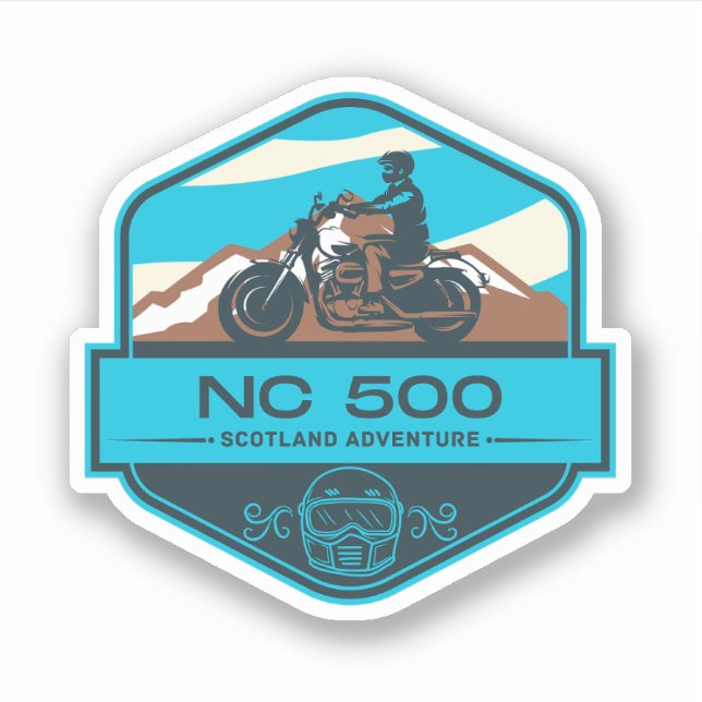 Scotland's North Coast 500 motorcycles route Sticker (Front)