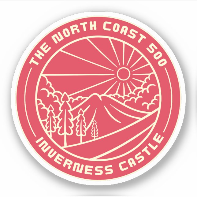 Scotland's North Coast 500 scenic route highlands Sticker (Front)