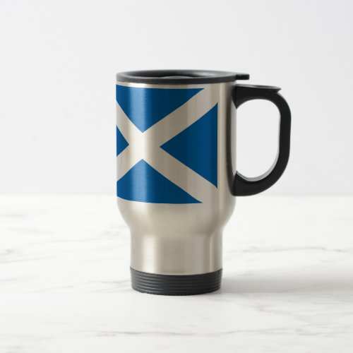 Scotlands SaltireScottish Flag Official Color Travel Mug