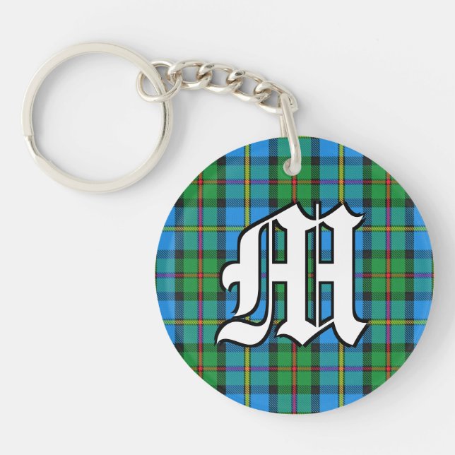 Scots Clan MacLeod of Harris Tartan Plaid Keychain (Front)