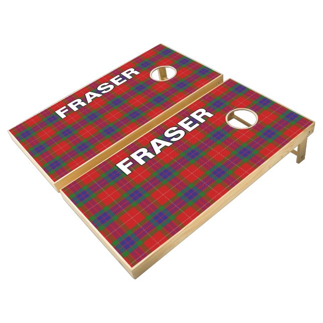 Scots Games Clan Fraser Tartan Plaid (Angled)