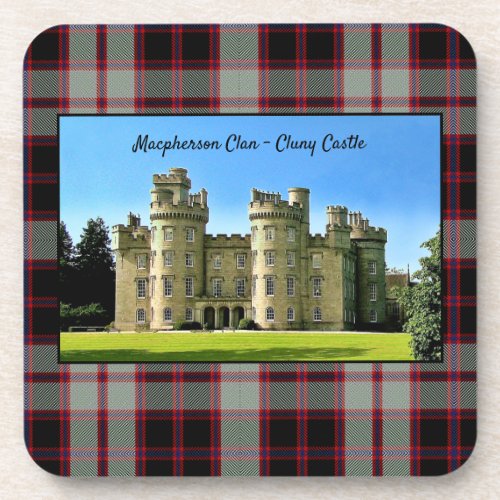 Scots Macpherson Clans Cluny Castle Beverage Coaster